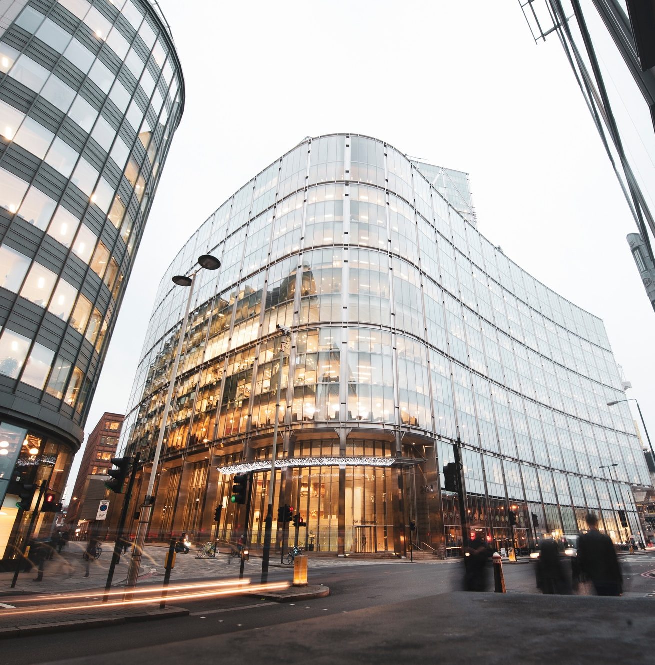 Modern building with glass facade
