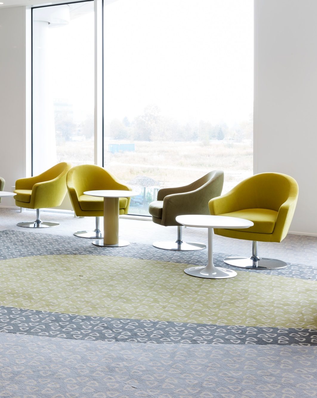 Poland, Warsaw, seating furniture at lounge of hotel